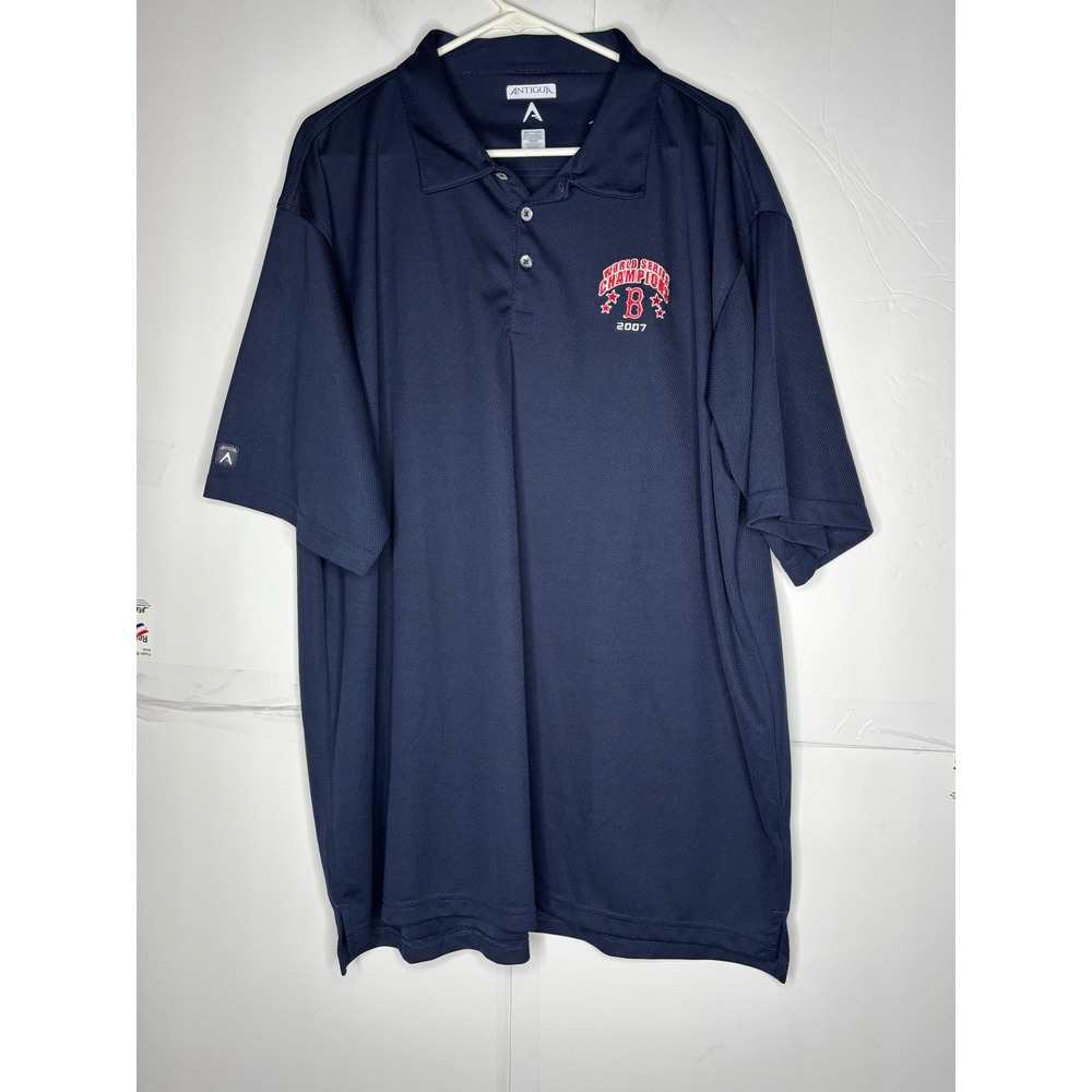 Antigua Mens Boston Red Sox 2007 World Series Champions Polo Shirt Navy XXL‎ big - Picture 2 of 7